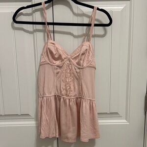 Victoria’s Secret Elegant Pink Lace Trim Camisole